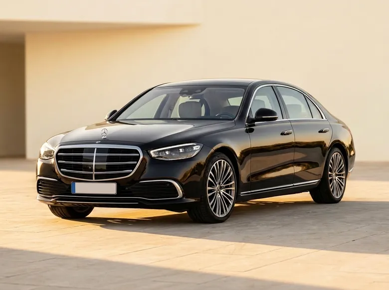 Black Mercedes-Benz S500 luxury sedan